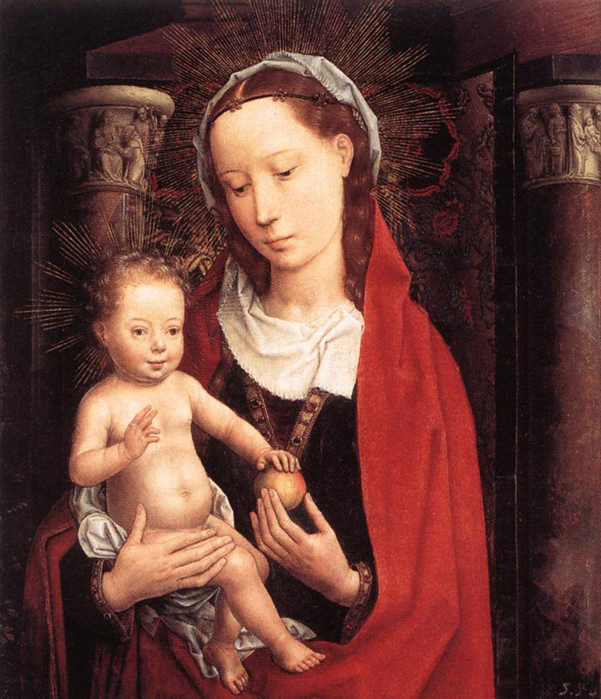standing virgin and child